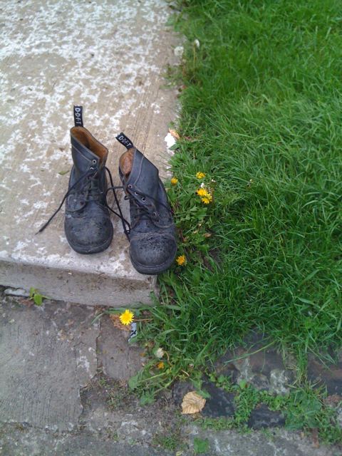 a pair of boots in Dewson Street